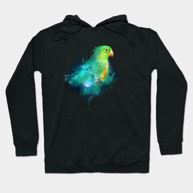Brotogeris Parakeet Parrot Space Nebula Hoodie by BirdNerd